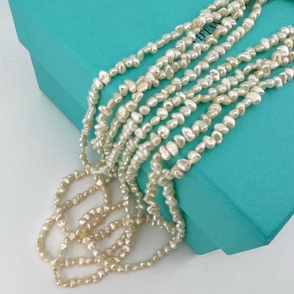 Vintage Tiffany & Co. Baroque Pearl Torsade Necklace 18k Buckle Clasp - Picture 8 of 9